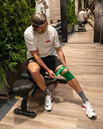 DrFit kompresinė reabilitacinė guminė juosta, ilga ir patvari, žalia