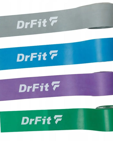 DrFit kompresinė reabilitacinė guminė juosta, ilga ir patvari, žalia