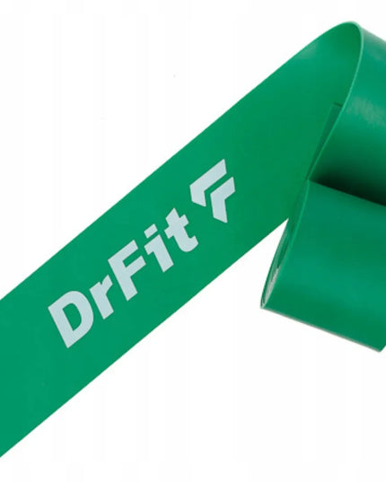 DrFit kompresinė reabilitacinė guminė juosta, ilga ir patvari, žalia
