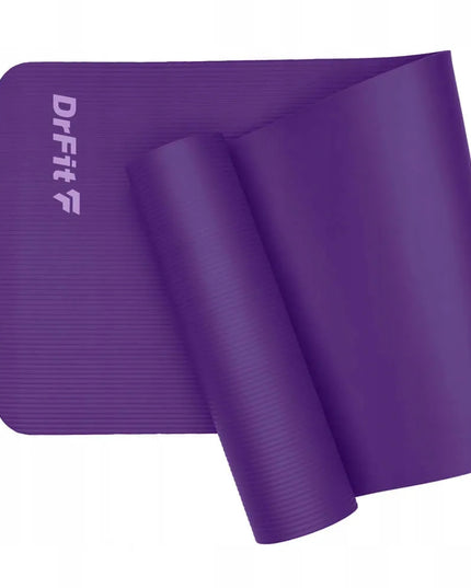 DrFit mankštos kilimėlis 180x60x1 cm, violetinis, jogai ir pilatesui + dėklas