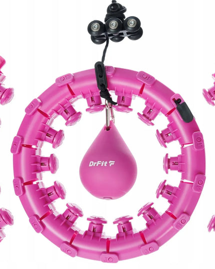 DrFit masažinis hula hop lankas, 120 cm, violetinis