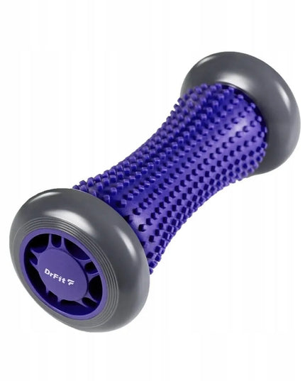 DrFit masažinis volas su spygliukais, reabilitacinis, fioletinis, 17 cm