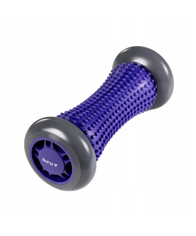 DrFit masažinis volas su spygliukais, reabilitacinis, fioletinis, 17 cm