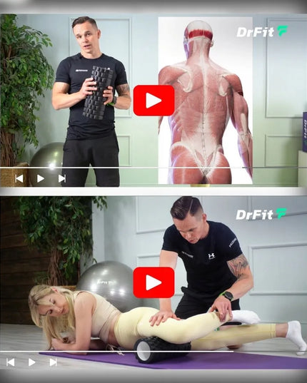 DrFit masažo volas – lygus volas nugaros masažui, mankštai ir reabilitacijai