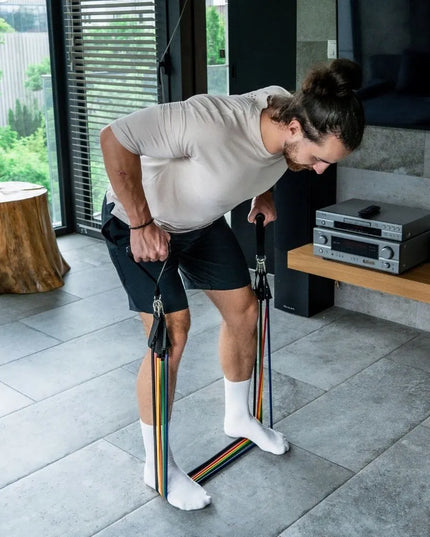 DrFit pasipriešinimo gumų rinkinys – 5 profesionalios mankštos gumos