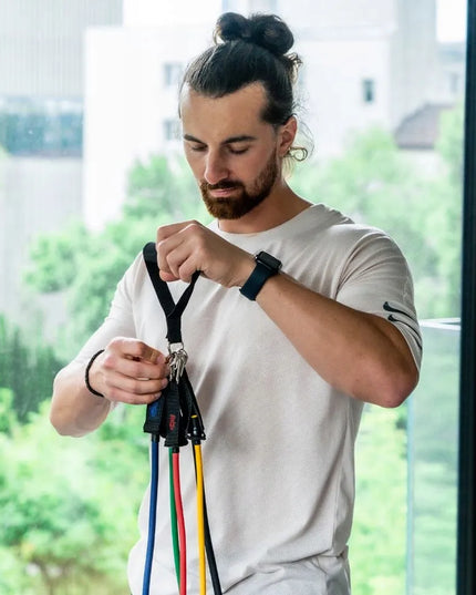 DrFit pasipriešinimo gumų rinkinys – 5 profesionalios mankštos gumos