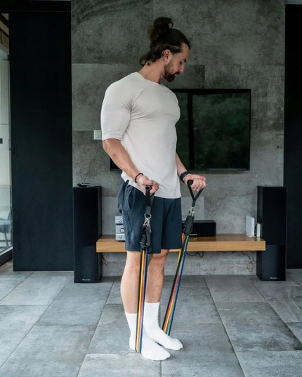 DrFit pasipriešinimo gumų rinkinys – 5 profesionalios mankštos gumos