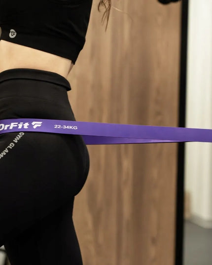 DrFit Power Band pasipriešinimo guma fitnesui ir pilatesui, pasipriešinimas 22 - 34 kg, patvari