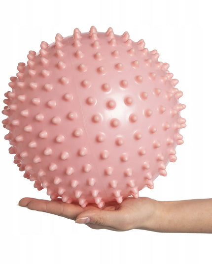 DrFit reabilitacinis fitneso ir pilateso kamuolys su dygliukais, 25 cm, rožinis