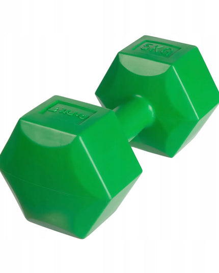 DrFit šešiakampiai fitneso svareliai, 2x 5 kg rinkinys, žali