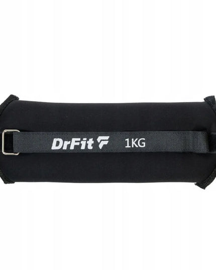 DrFit svorių rinkinys kulkšnims ir riešams 2x 2kg, juodi, patvarūs