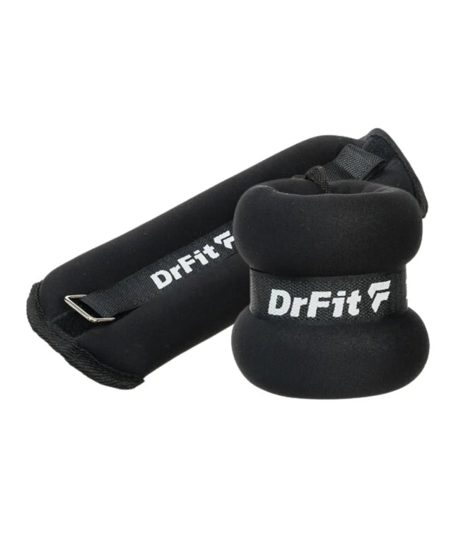 DrFit svorių rinkinys kulkšnims ir riešams 2x 2kg, juodi, patvarūs