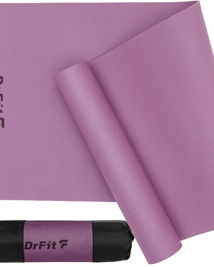 DrFit TPE mankštos kilimėlis su dėklu, skirtas jogai, fitnesui ir pilatesui, patvarus