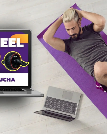 DrFit TVIRTAS IR PATIKIMAS PILVO PRESO TRENIRUOKLIS ABS ROLLER SU NEMOKAMA TRENIRUOTE