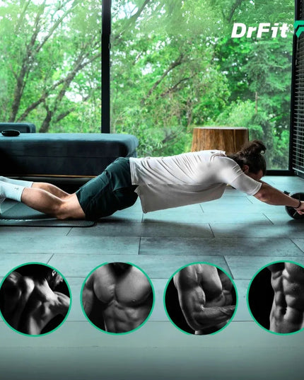 DrFit TVIRTAS IR PATIKIMAS PILVO PRESO TRENIRUOKLIS ABS ROLLER SU NEMOKAMA TRENIRUOTE