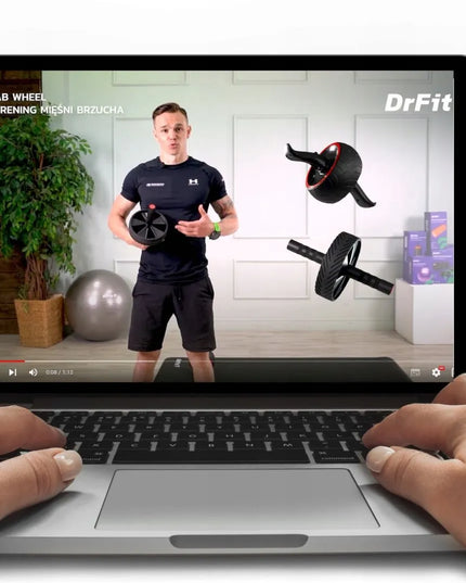 DrFit TVIRTAS IR PATIKIMAS PILVO PRESO TRENIRUOKLIS ABS ROLLER SU NEMOKAMA TRENIRUOTE
