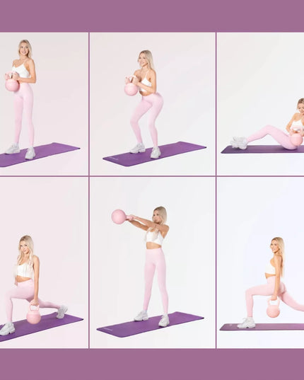 DrFit virdulinis svarmuo (kettlebell) treniruotėms, rožinis, 6 kg