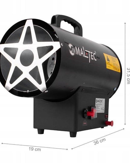 Dujinis šildytuvas su ventiliatoriumi ir reduktoriumi, pramoninis, 25kW (MalTec)
