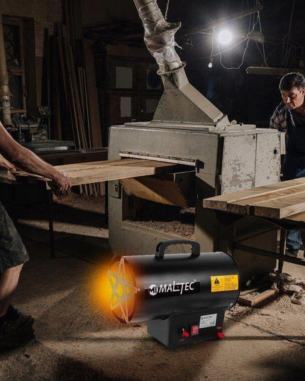 Dujinis šildytuvas su ventiliatoriumi ir reduktoriumi, pramoninis, 25kW (MalTec)