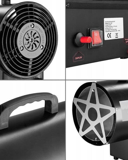 Dujinis šildytuvas su ventiliatoriumi ir reduktoriumi, pramoninis, 25kW (MalTec)