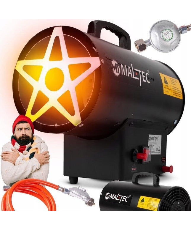 Dujinis šildytuvas su ventiliatoriumi ir reduktoriumi, pramoninis, 25kW (MalTec)