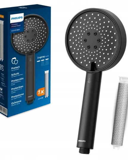 Dušo galvutė su filtru Philips ASH1516BK/10 ACF juoda