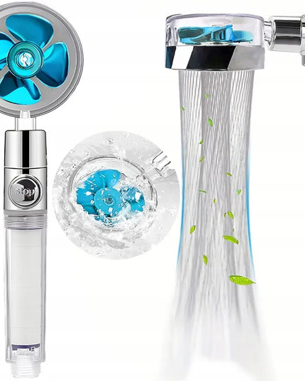 Dušo galvutė su turbina ventiliatoriumi aukšto slėgio eko filtru
