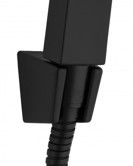 Sieninis vonios dušo komplektas, maišytuvas - Juodas, matinis