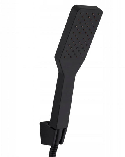 Sieninis vonios dušo komplektas, maišytuvas - Juodas, matinis