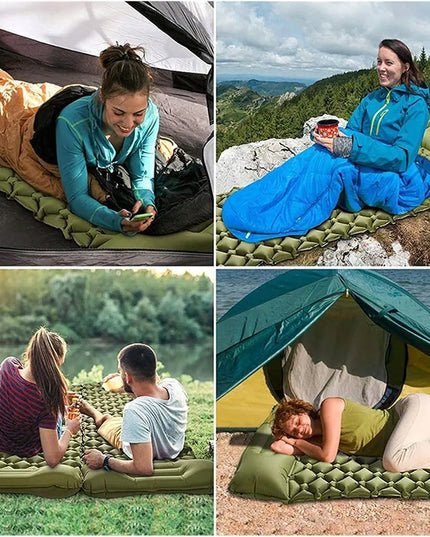 Dvigubas savaime prisipučiantis kempingo kilimėlis