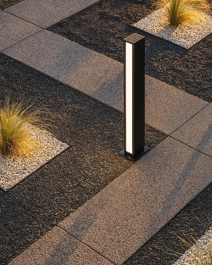Dvipusis pastatomas 60 cm LED sodo šviestuvas-stulpelis, 4000K, juodas