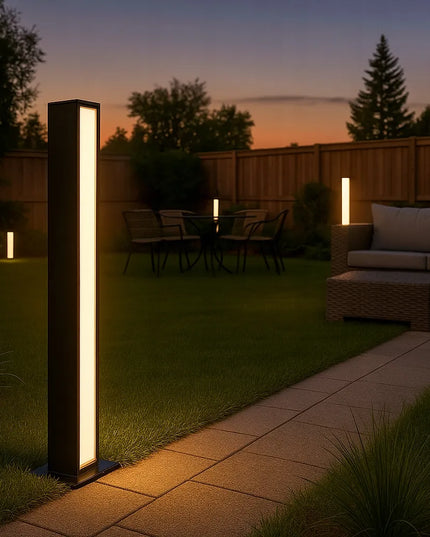 Dvipusis pastatomas 60 cm LED sodo šviestuvas-stulpelis, 4000K, juodas