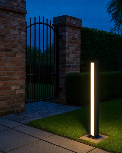 Dvipusis pastatomas 60 cm LED sodo šviestuvas-stulpelis, 4000K, juodas