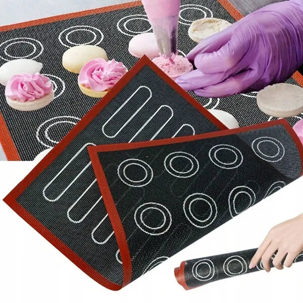 Dvipusis silikoninis kepimo kilimėlis su mikroperforacija 30x40 cm