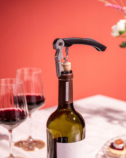 Dvipusis „Vacu Vin“ vyno atidarytuvas 3 viename, kamščiatraukis, peiliukas, atidarytuvas