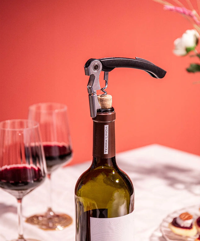 Dvipusis „Vacu Vin“ vyno atidarytuvas 3 viename, kamščiatraukis, peiliukas, atidarytuvas
