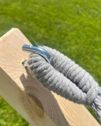 Dvivietis hamako rėmas ir hamakas BOHO pilkas, nešiojamas komplektas COMFORT ZONE 200 kg