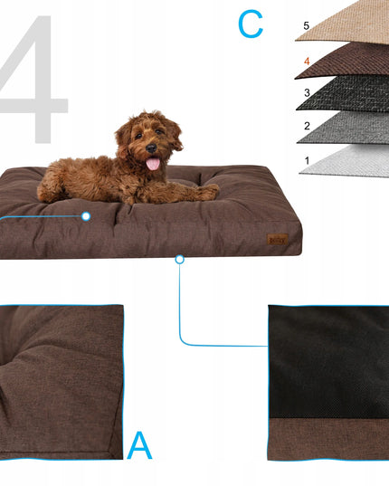 Dygsniuotas vandeniui atsparus šuns čiužinys Doggy GRAND LIGHT XL 120x90
