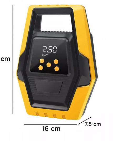 Automobilinis kompresorius, nešiojamas elektrinis oro siurblys, 12V LCD LED