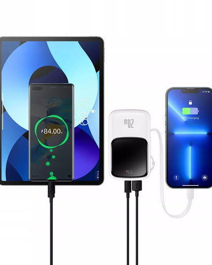 BASEUS išorinė baterija 10000mAh 20W USB/USB C/LIGHTNING