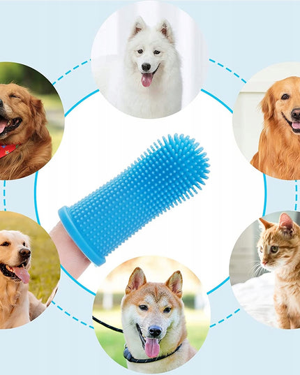 SILIKONINIS ŠEPETĖLIS DANTŲ VALYMUI ŠUNIUKUI SAUGUS