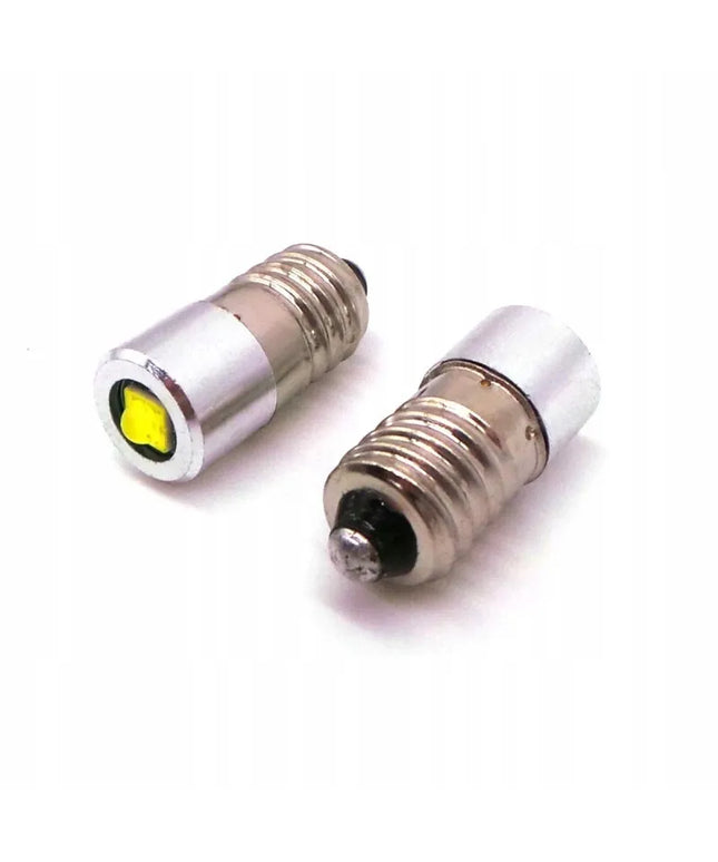 E10 LED lemputė 4-24V CREE galinga balta