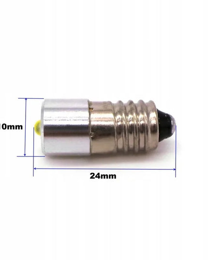 E10 LED lemputė 4-24V CREE galinga balta