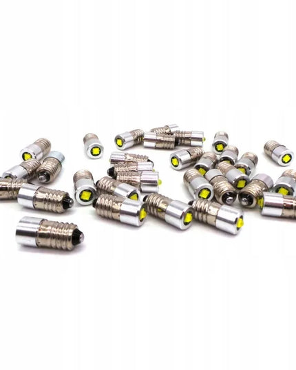 E10 LED lemputė 4-24V CREE galinga balta