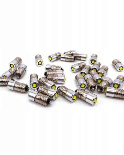 E10 LED lemputė 4-24V CREE galinga balta