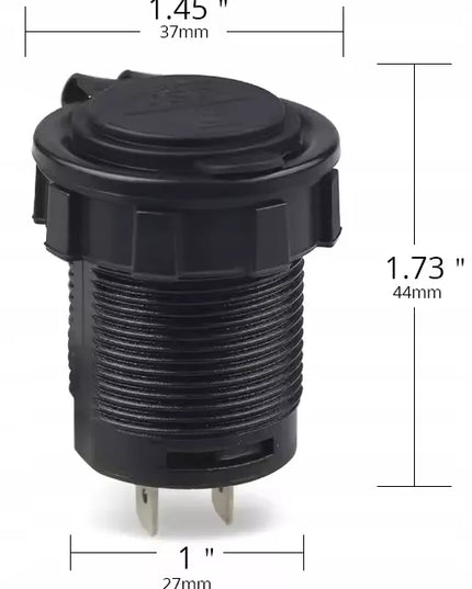 Automobilinis įkroviklis MOTOR KAMPER LED 12V 24V 18W PD 3.0 USB USB-C su dangteliu