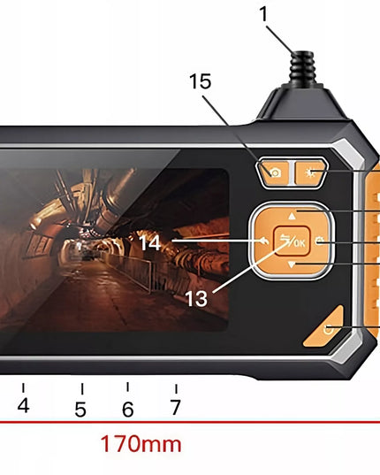 RETOO apžiūros kamera endoskopas 3M LCD HD 4,3" 8MM FULL HD 360° MICRO SD 64GB