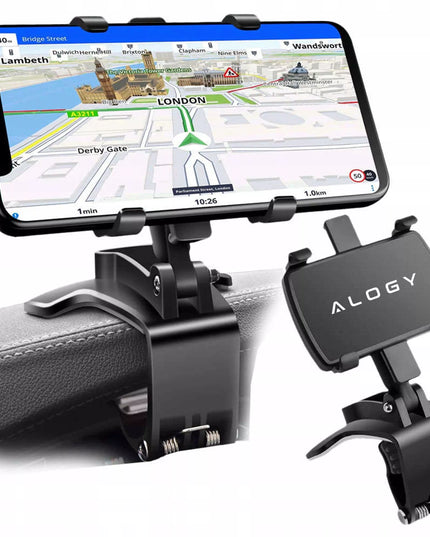 Alogy automobilinis laikiklis telefonui ant prietaisų skydelio ar galinio vaizdo veidrodėlio