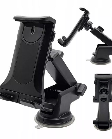 Automobilinis laikiklis telefonui ir planšetei ant stiklo arba prietaisų skydelio 4-11"
