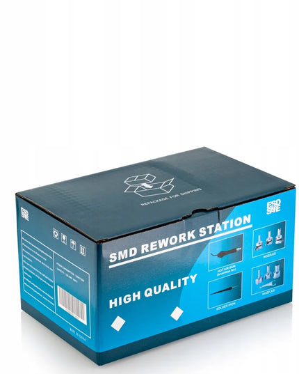 Technet 858D II plastiko suvirinimo įrenginys, 700 W, 6 antgaliai, 6 plastiko rūšys, 2 tinkleliai, „bato“ antgalis